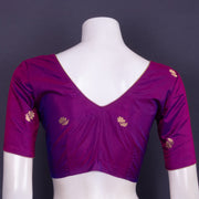 Purple Banarasi Katan Silk Blouse 10076211
