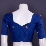 Blue Banarasi Katan Silk Blouse 10076213