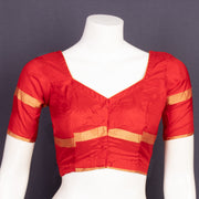 Cherry Crimson Red Kanjivaram Silk Blouse 10076641