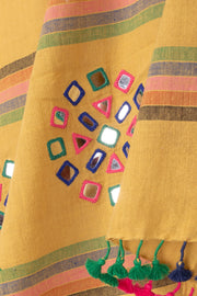 Cyber Yellow Bhujodi Kala Cotton Dupatta 10070530 - Avishya