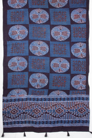 Blue Vanaspathi Modal Silk Cotton Stole 10075280