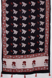 Black Vanaspathi Modal Silk Cotton Stole 10075286