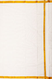 Paper White Kanchi Cotton 8 x 4 Dhoti With Gold Zari Border 10074117