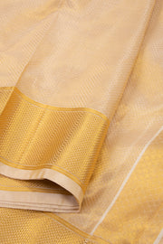 Honey Gold Kanjivaram Silk 9 x 5 Dhoti With Gold Zari Border 10076404