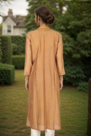 Yellow Chikankari Embroidery Cotton Kurta 10071471