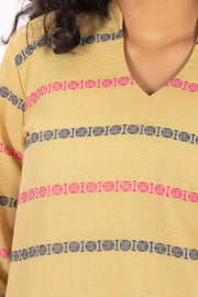 Green Handcrafted Dhaniakhali Cotton Kurta 10073998