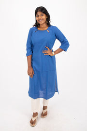 Blue Handcrafted Stripes Kurtas 10074352