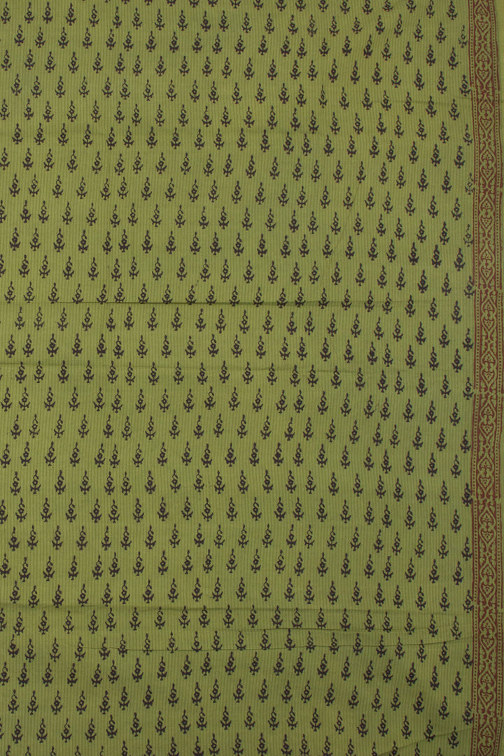 Green Bagh Printed Cotton 3-Piece Salwar Suit Material 10063583