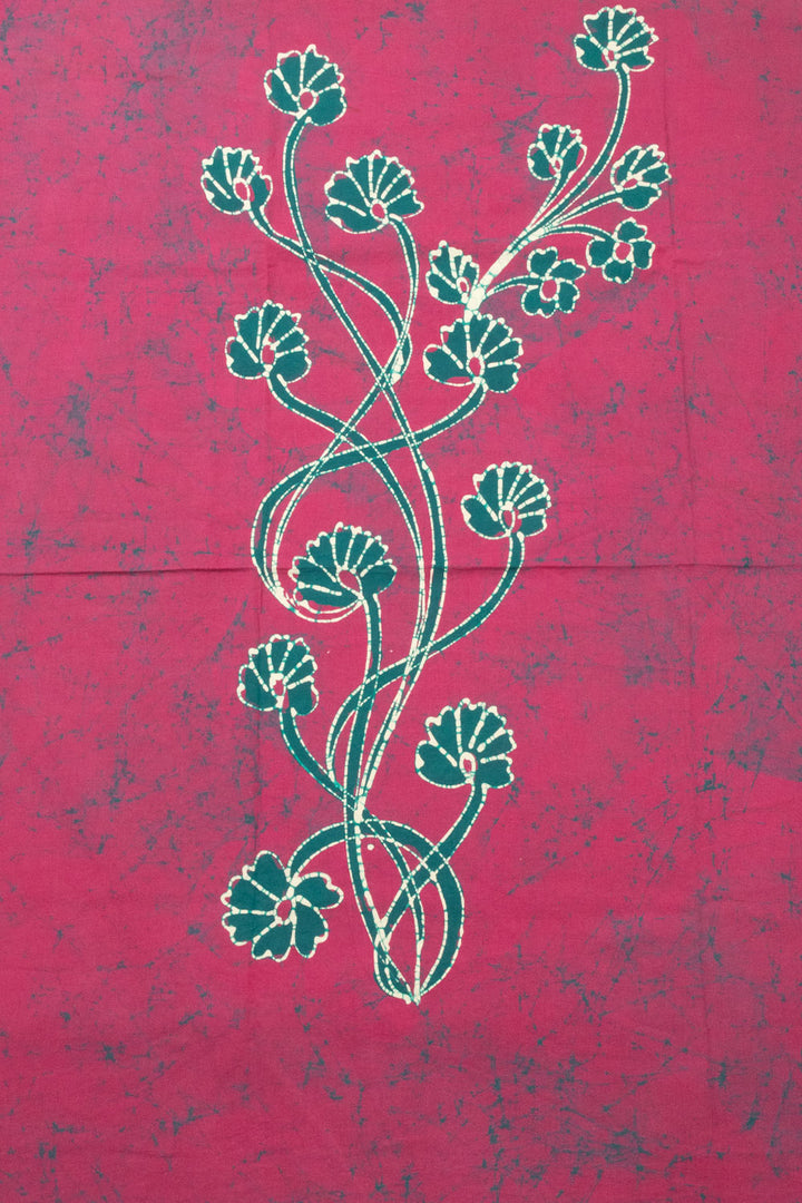 Pink Batik Cotton 3-Piece Salwar Suit Material - Avishya