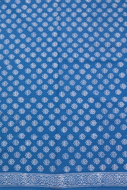 Blue 3-Piece Mulmul Cotton Salwar Suit Material 