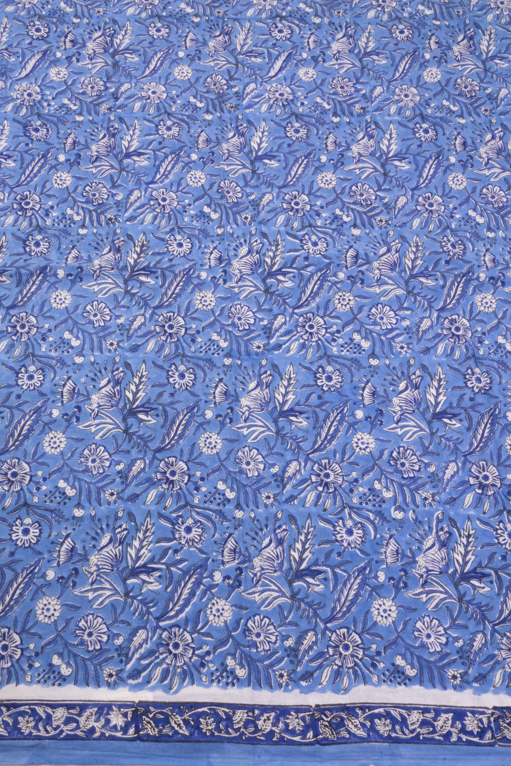 Blue 3-Piece Mulmul Cotton Salwar Suit Material 