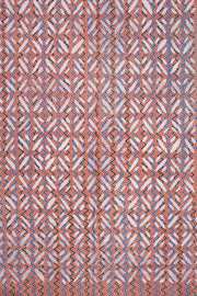 Orange Ajrakh Printed Cutwork Applique Embroidered Cotton 3 Piece Salwar Suit Material 10070166