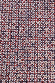 Blue  Ajrakh Printed Cutwork Applique Embroidered Cotton 3 Piece Salwar Suit Material 10070171