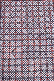 Electric blue Ajrakh Printed Cutwork Applique Embroidered Cotton 3 Piece Salwar Suit Material 10070173