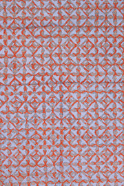 Red Ajrakh Printed Cutwork Applique Embroidered Cotton 3 Piece Salwar Suit Material