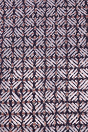 Navy Blue Ajrakh Printed Cutwork Applique Embroidered Cotton 3 Piece Salwar Suit Material 10070179