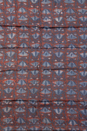 Maroon Vanaspathi Printed 2-Piece Modal Silk Salwar Suit Material