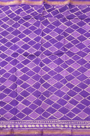 Violet Handblock Printed 3-Piece Salwar Suit Material 10072933