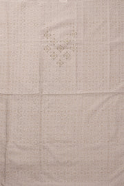 White Sequin Embroidered Silk Cotton 3 Piece Salwar Suit Material 10072940