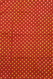 Red Handblock Printed Cotton 3-Piece Salwar Suit Material10072968