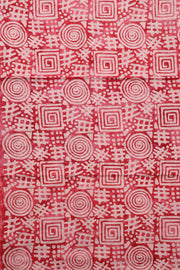 Pink Handblock Printed Cotton 3-Piece Salwar Suit Material 10072969