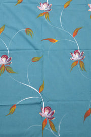 Blue Hand Painted 3-Piece Salwar Suit Material 10076022