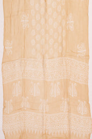 Brown Hand Block Printed Pure Cotton Salwar Suit Material 10072982