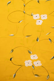 Yellow Hand Painted 3-Piece Salwar Suit Material 10076020