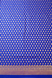 Blue Banarasi Silk 3 Piece Salwar Suit Material 10073036