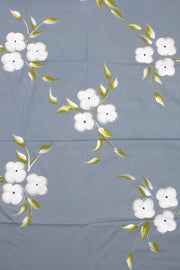 Grey Hand Painted 3-Piece Salwar Suit Material 10076019