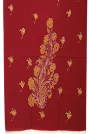 Red Batik Printed 3-Piece Salwar Suit Material 10076001