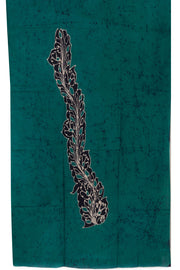 Green Batik Printed 3-Piece Salwar Suit Material 10075999