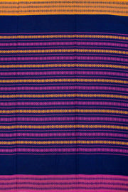 Navy Blue Handloom Dhaniakhali Cotton Saree 10062578