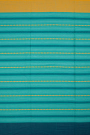 Teal Blue Handloom Dhaniakhali Cotton Saree 10062582