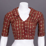 Maroon Jahota  Printed Cotton Blouse 10072522