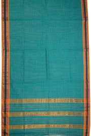 Green Handloom Narayanpet Cotton Saree Without Blouse 10064367 - Avishya