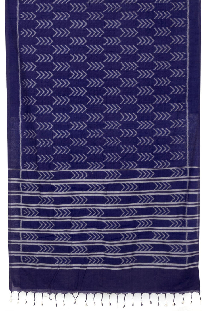 Blue Handloom Odisha Ikat Cotton Saree - Avishya