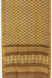 Beige Anokhi Hand Block Printed Saree - Avishya