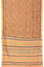 Peach Anokhi Hand Block Printed Saree - Avishya