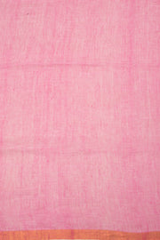 Pink Handloom Jamdani Linen Saree  - Avishya