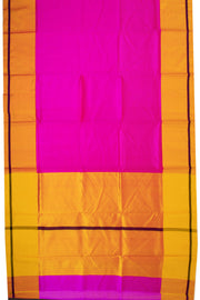 Pink Handwoven Chanderi Silk Saree With Mashru Silk Border 10075506