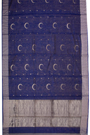 Blue Handwoven Chanderi Saree 10075508