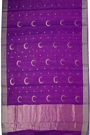 Purple Handwoven Chanderi Saree 10075509