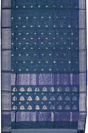 Green Handwoven Chanderi Saree 10075513