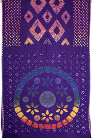 Violet Handcrafted Bandhani Modal Saree 10069430 - Avishya