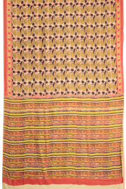 Peach Vanaspathi Printed Mulmul Cotton Saree 10070247