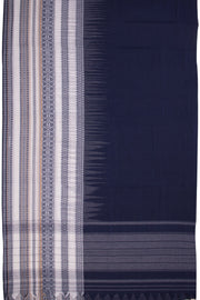 Blue Handloom Dhaniakhali Cotton Saree Without Blouse