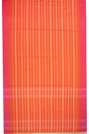 Orange Handloom Dhaniakhali Cotton Saree