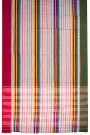 Multicolour Handloom Dhaniakhali Cotton Saree Without Blouse