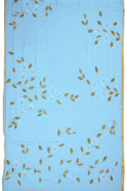 Light Blue Hand painted Chiffon saree 10070965